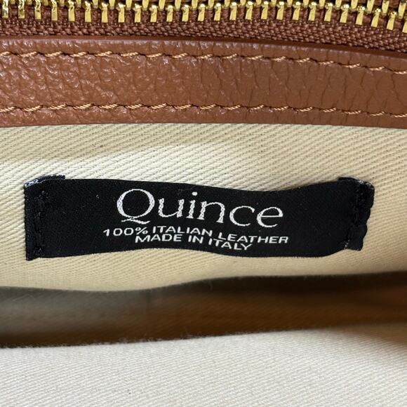 Quince Tan Italian Pebbled Leather Crossbody Bag - Picture 7 of 7